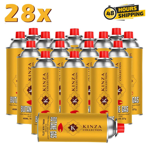 28x butane gas canisters - 28x,