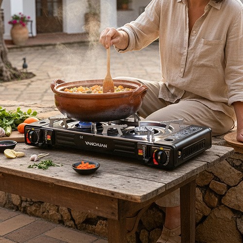Portable camping gas cooker - portable,
